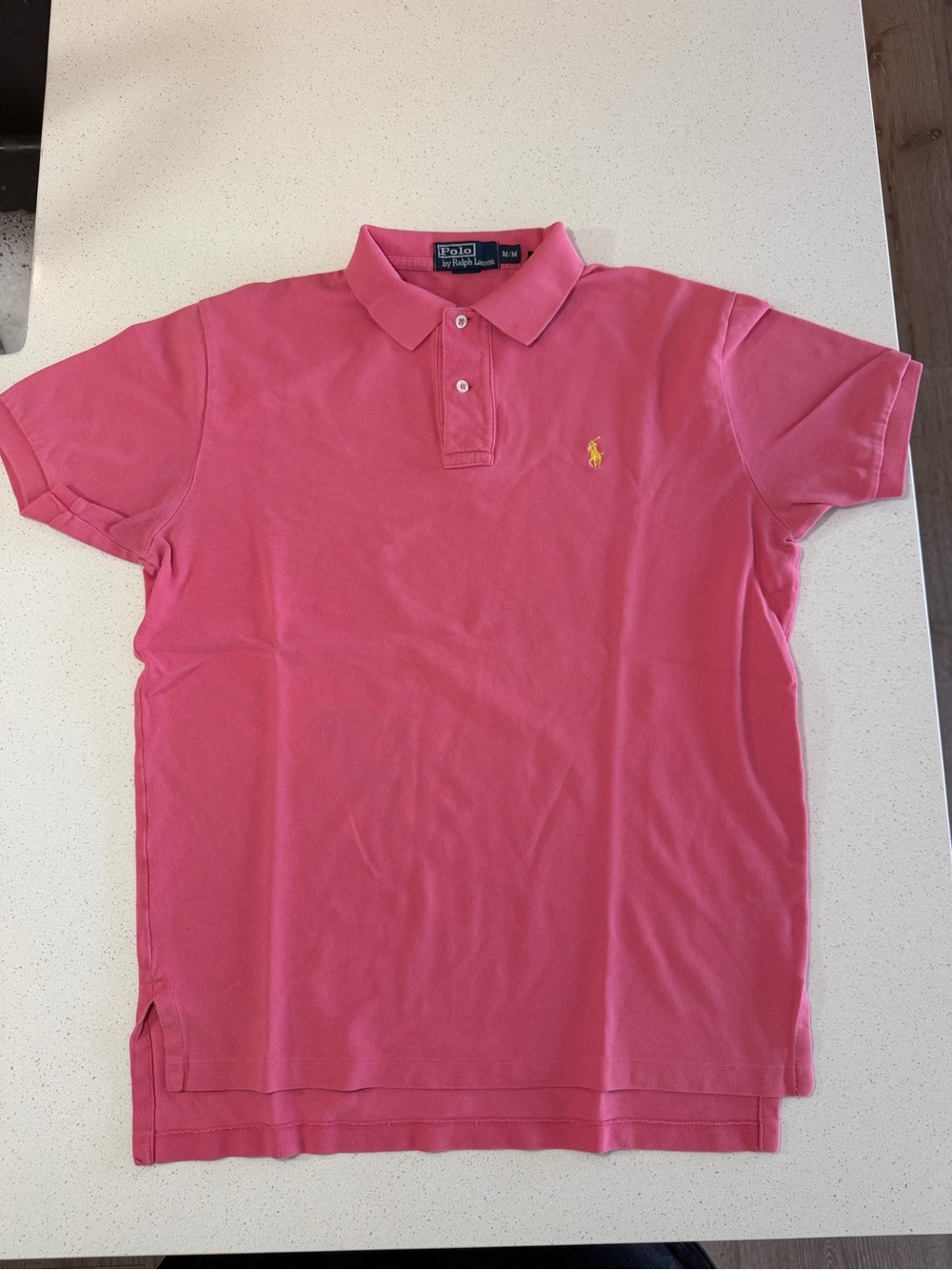 Ralph Lauren Hot Pink Polo with Yellow Pony Emblem